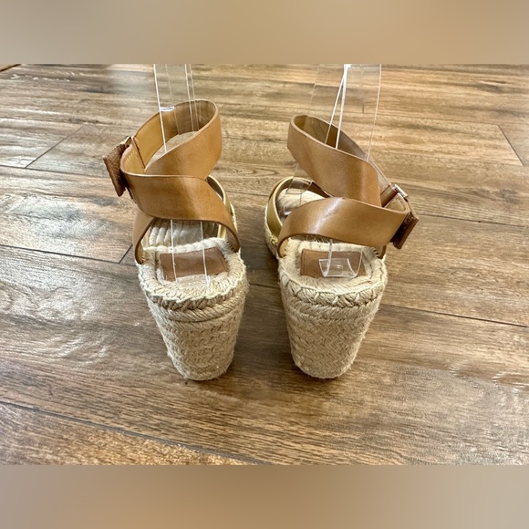 Tory Burch Bima Wedge Sandal Gold/Tan 9, Tory Burch Gold Espadrilles 9 - Picture 15 of 15